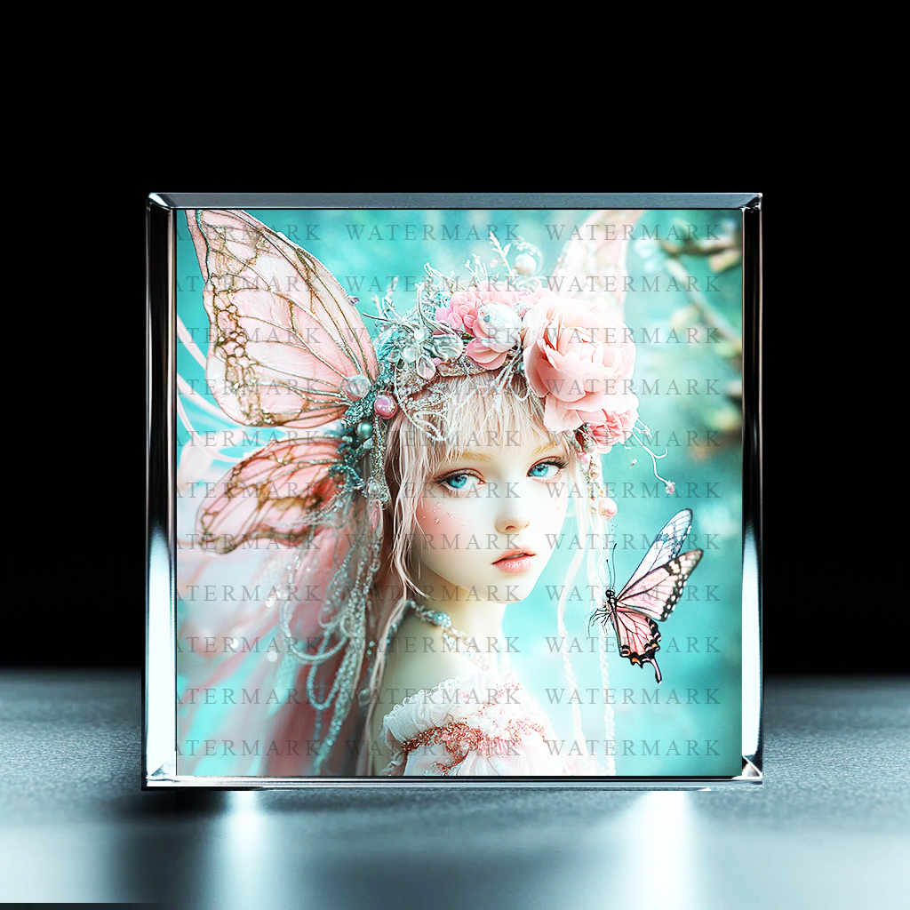 Butterfly Fairy Dream Acrylic Photo Block - Ozart