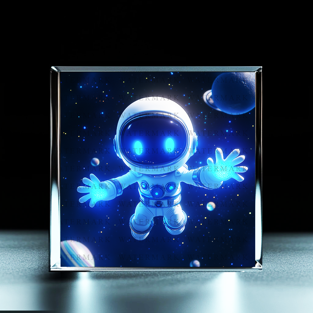 Charming Space Explorer Acrylic Photo Block - Ozart