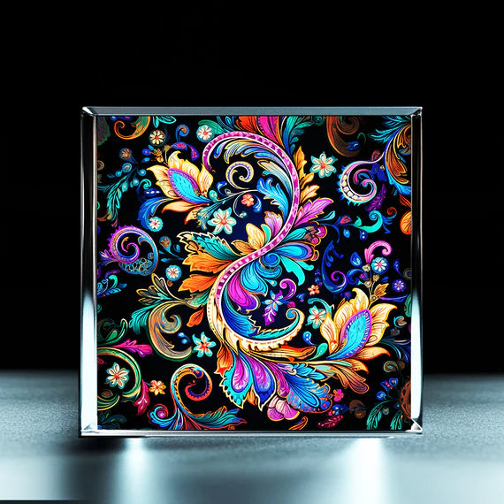 Dynamic Surfer Wave Acrylic Photo Block - Ozart